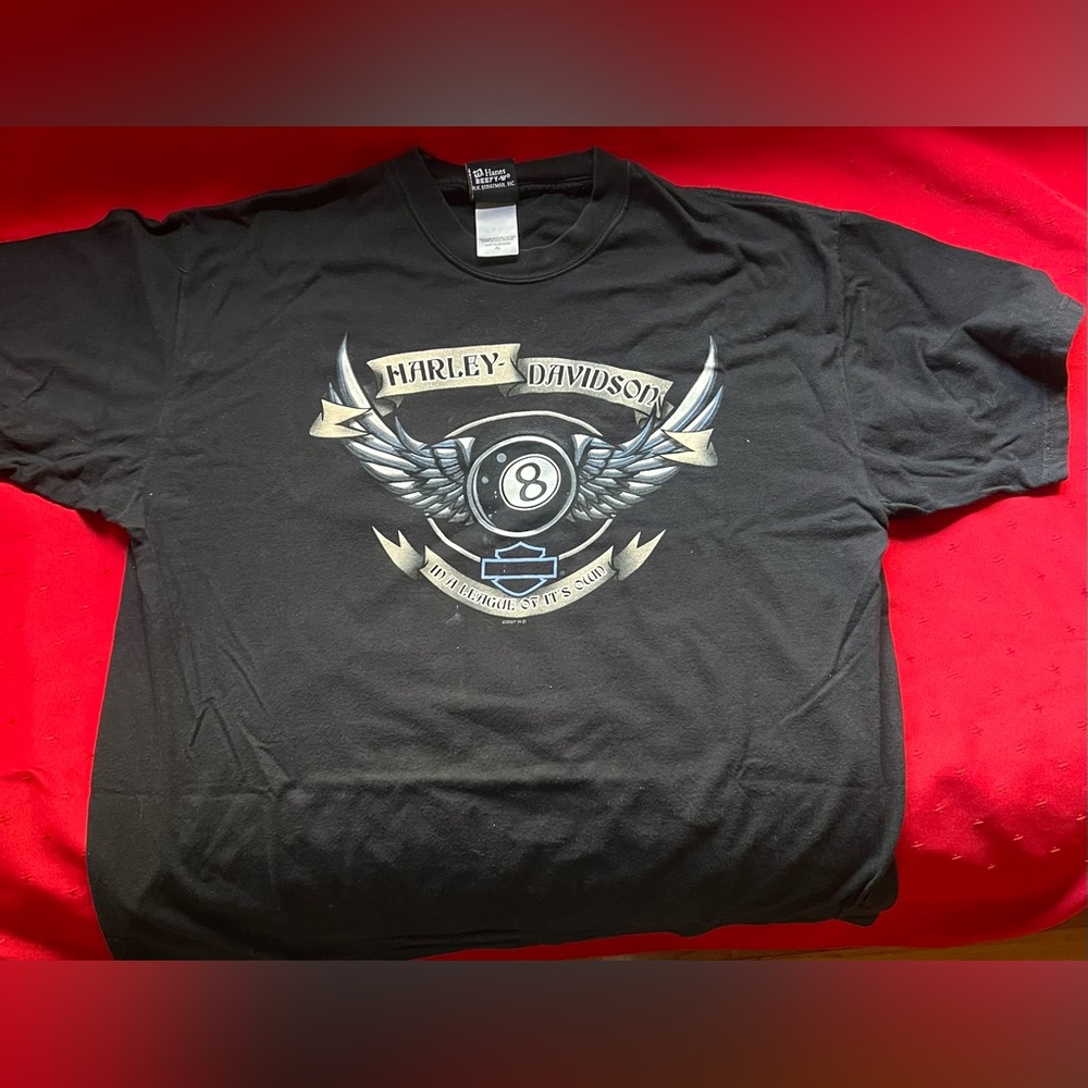 Harley-Davidson Black and Gray Winged Graphic Tee